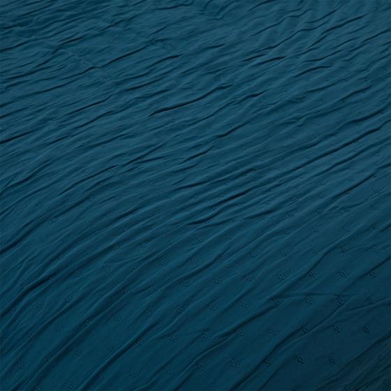 Leron Tek Kişilik Yatak Örtüsü Seti 180x260 cm Petrol Mavisi