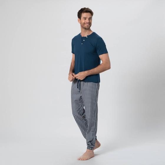 Azel Pijama Takımı Marin Mavi